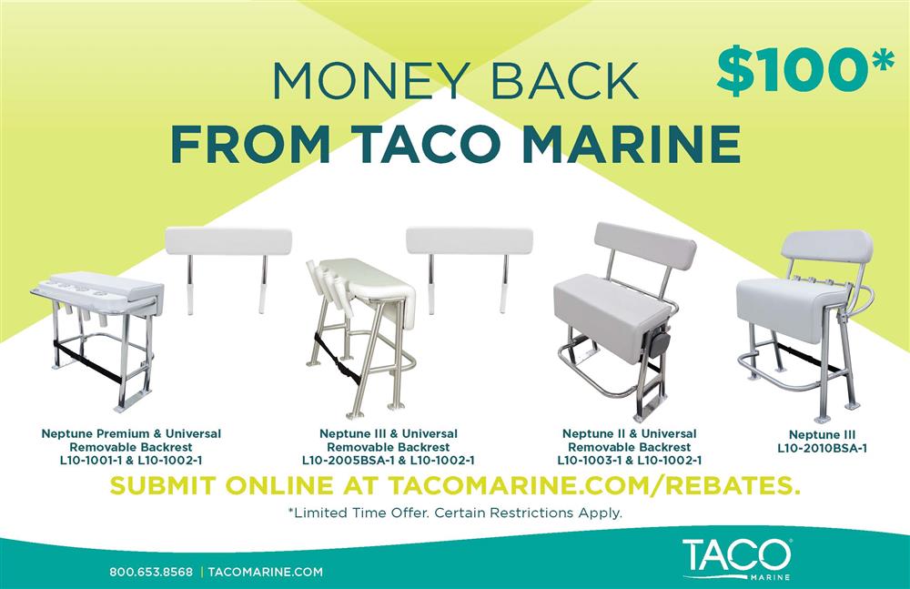 TACO Marine Leaning Post rebates